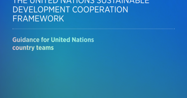 Antimicrobial resistance and the United Nations Sustainable Development Cooperation Framework: guidance for United Nations country teams
